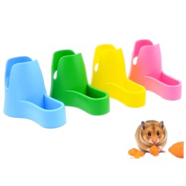 E&K726 Small Animals Hamster Drinking Fountain (80ml) Food and Water Supply in One! (Green, 80ml)