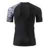 HUGE SPORTS Men's Splice Sun Protection Rash Guard Short Sleeves(Piracy,S)