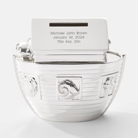Things Remembered Engraved Noahs Ark Bank for The New Baby (Free Customization)
