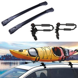 OCPTY Roof rack crossbars And Kayak Rack And Tie-Down Straps for Toyota RAV4 2013-2018 Luggage Racks Rooftop Cargo Carrier Bag Luggage Kayak Canoe Bike Snowboard Skiboard