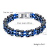 ATEIELLI Men's Bracelet Stainless Steel Two-Tone Bicycle Chain Black Bracelets