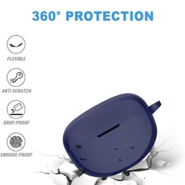 2 Pack TSVSXS Case Compatible with Bose Ultra Open Earbuds with Keychain, Soft Silicone Protective for Bose Open Ear Wireless Earbuds Cover for Man Woman