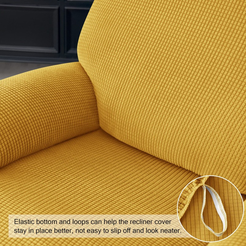 Funda elástica para sillón reclinable, 4 piezas, funda gruesa para