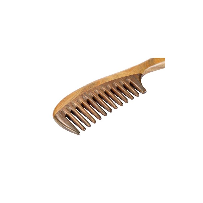 Peine de madera Louise Maelys con dientes anchos para cabello