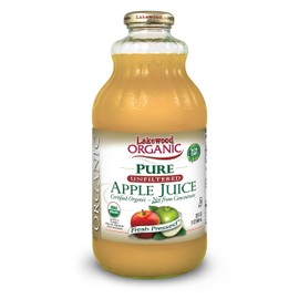 Lakewood Organic Apple Juice Bottles, 32 Fl Oz (Pack of 6)