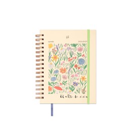 UO School Diary The Art of Living Day Page: Starts in September 2024 and ends in August 2025, Hardcover, with 127 Stickers, Elastic Band and Record Tape, Yellow