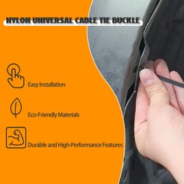 Cable Tie Buckle Nylon Universal Zip Ties Heavy Duty Self-Locking Nylon Zip Ties Holder,Plastic Cable Ties for Car Fender Trunk Repair, Wire Bundling, Home & Garage(20)