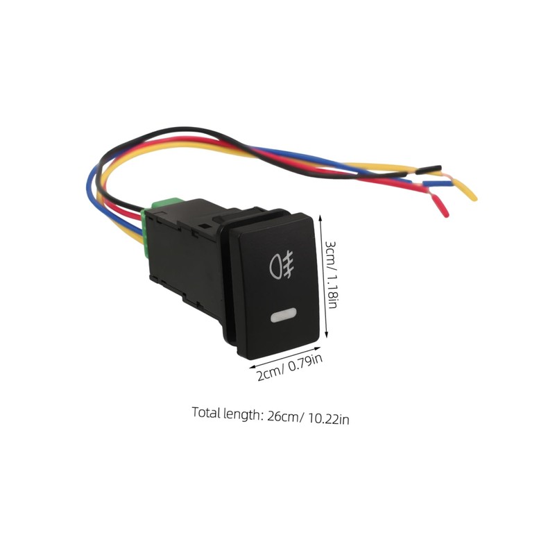 Outanaya Car Fog Light Switch Push Button Replacement Compact Switch