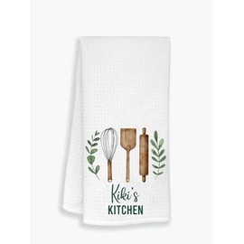 DiandDesignGift - Toalla de cocina Kiki's - Toalla de cocina para decoración de cocina, toalla de cocina suave y absorbente, decoración de casa, toalla de cocina, regalo para el día de la madre, cumpleaños, día festivo