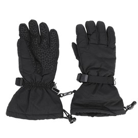 Boodun 1 Pair Unisex Women Men Winter Sports Skiing Snow Warm Gloves Long Cuff(Black, L)