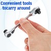 XLIUAX 1/4 Inch Double Headed Ratchet Wrench, 72 Tooth Drive