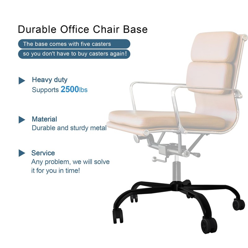 Frassie 25 Inch Office Chair Metal Base Replacement Heavy Duty