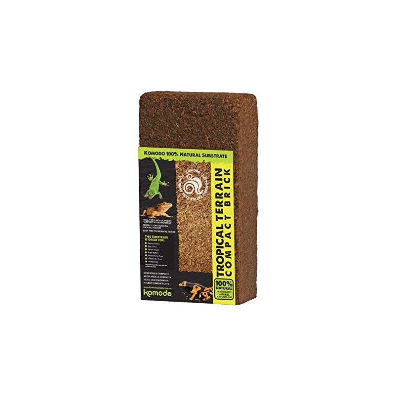 Komodo Tropical Terrain Compact Brick, Natural Substrate for Woodland or