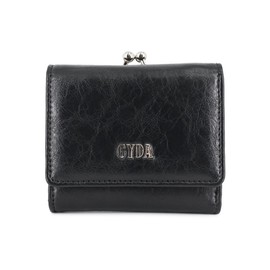 Jada GY-W282 Basic Series Women's Mini Wallet with Clasp Design, Trifold Wallet, Simple, Faux Leather, Black