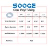 10-Feet-Long Clear Vinyl Tubing Flexible PVC Tubing Food Grade.for Home
