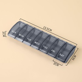 Jaimela Jaimela Tablettenbox 7 Tage, Pillendose 7 Tagemedikamentenbox, Leicht Zu Öffnen, für Vitamine, Nahrungsergänzungsmittel und Medikamente (Blau)