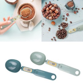 MEELYHOME Spoon Electronic Kitchen Scale 500g 0.1g LCD Digital Measuring Spoon Scale Food Flour Baking Kitchen Tool For Coffee Digital Scale Spoon, Dark Green