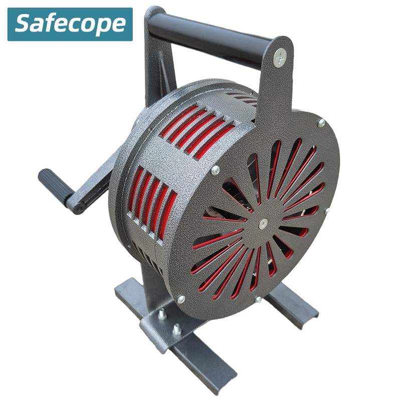 Hand Crank Siren, Loud Heavy Duty Tornado Siren with Pedestal/Countertop