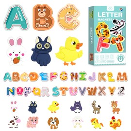 38PCS Magnetic Letters, Fridge Magnets for Kids, Magnetic Animals Alphabet Letters for Children, Educational Learning Alphabet Toys