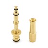 QWORK Brass Garden Hose Nozzle, 1/2 Inch Quick Connection Garden