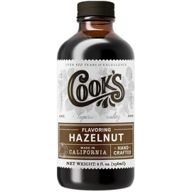 Cook's, Pure Hazelnut Flavor, Perfect for Baking and Cooking, Certified Kosher, Gluten Free, Allergen Free, Vegan, 8 oz