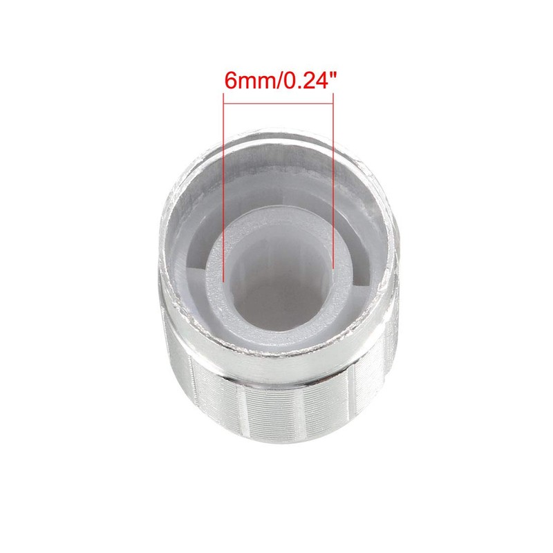 uxcell 3Pcs 16x14mm Aluminum Alloy Potentiometer Rotary Knob,for 6mm Diameter