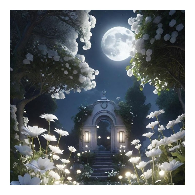 Claire de LuneㅣBlack flowers under the moonlightㅣEnchanting flowers and sweet