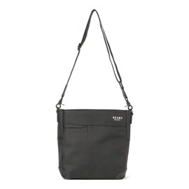 Beams Heart 426100048191988 Campus Bag, Polyester, Heathered Material, Mini Shoulder Bag, Men's, Black