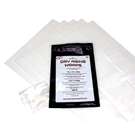DryAgingWraps Dry Aged Bags for Meat, 11 x 24 Inches, Sized for Ribeye and Short Loin, Includes Zip Ties, No Vacuum Sealer Needed, Easy at Home Dry Aging, Pack of 5