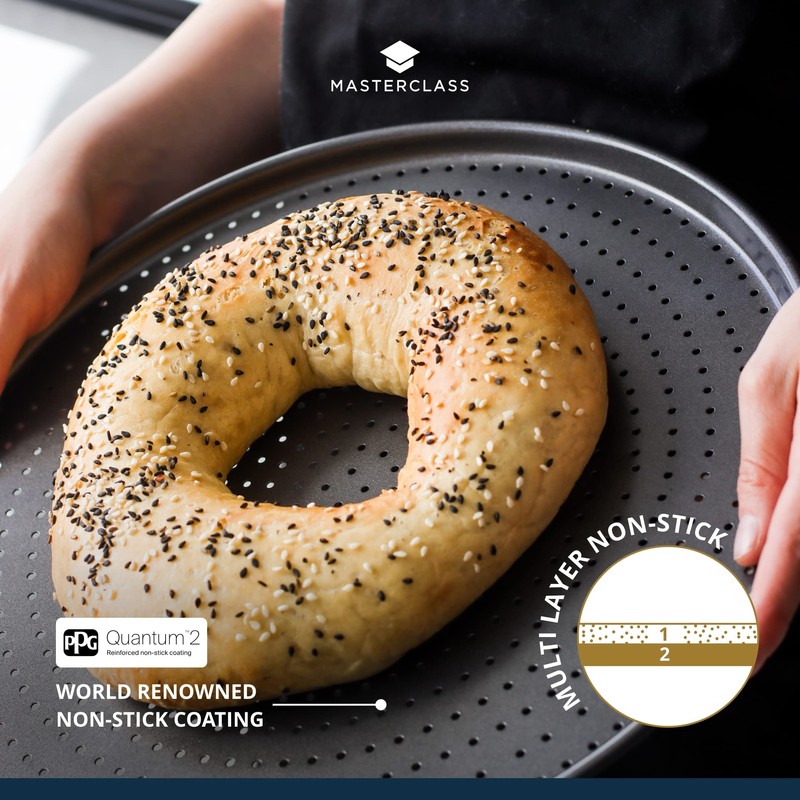 MasterClass Crusty Bake Non-Stick Pizza Tray for Regular and Pizza