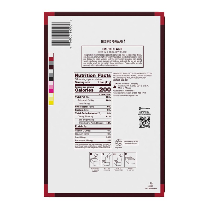 HERSHEY'S SPECIAL DARK Mildly Sweet Chocolate Candy Bars, 1.45 oz