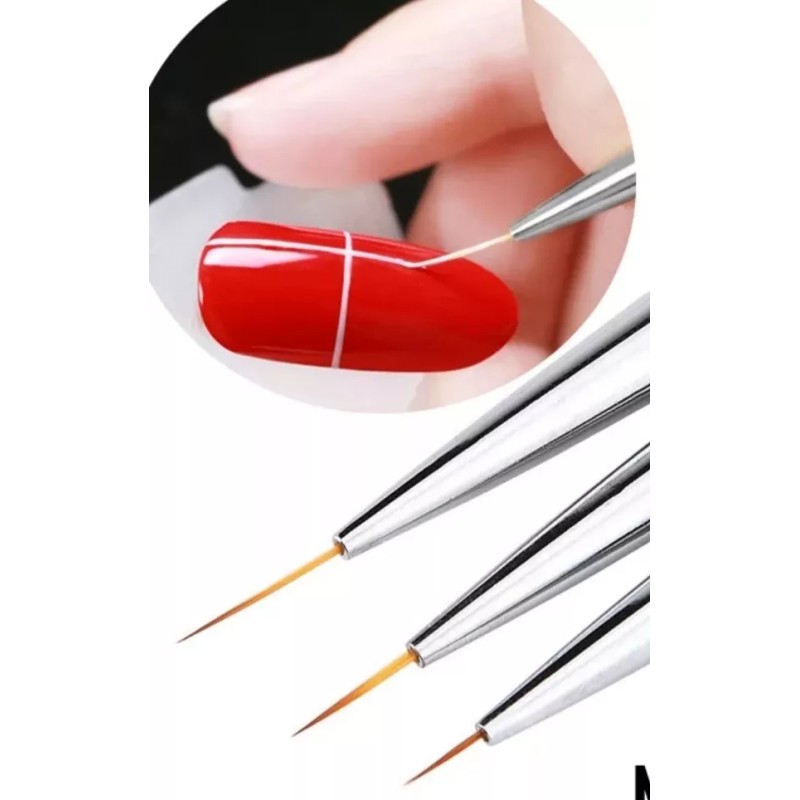 NiDa Kit De 4 Pinceles Liner Fino Mano Alzada Art