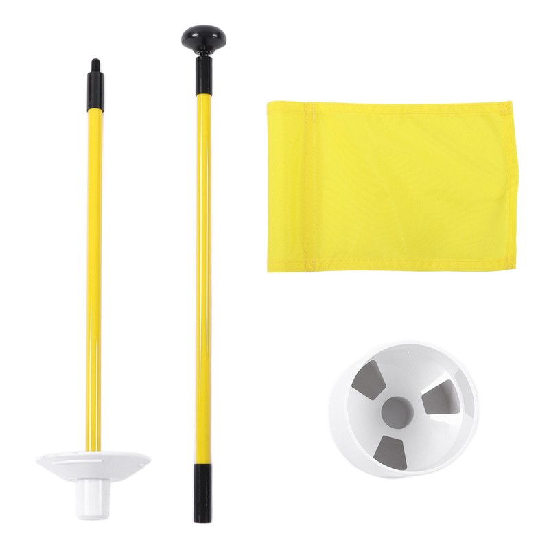 Practice Golf Hole Pole Cup Flag Stick Detachable 2 Section