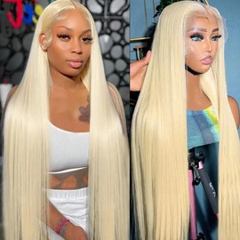 Muspluto 613 13X4 Lace Front Wig Human Hair 200 Density 613 Lace Front Wig Human Hair Blonde Wig Human Hair Straight HD Lace Frontal Wig Human Hair Pre Plucked With Baby Hair 32 Inch