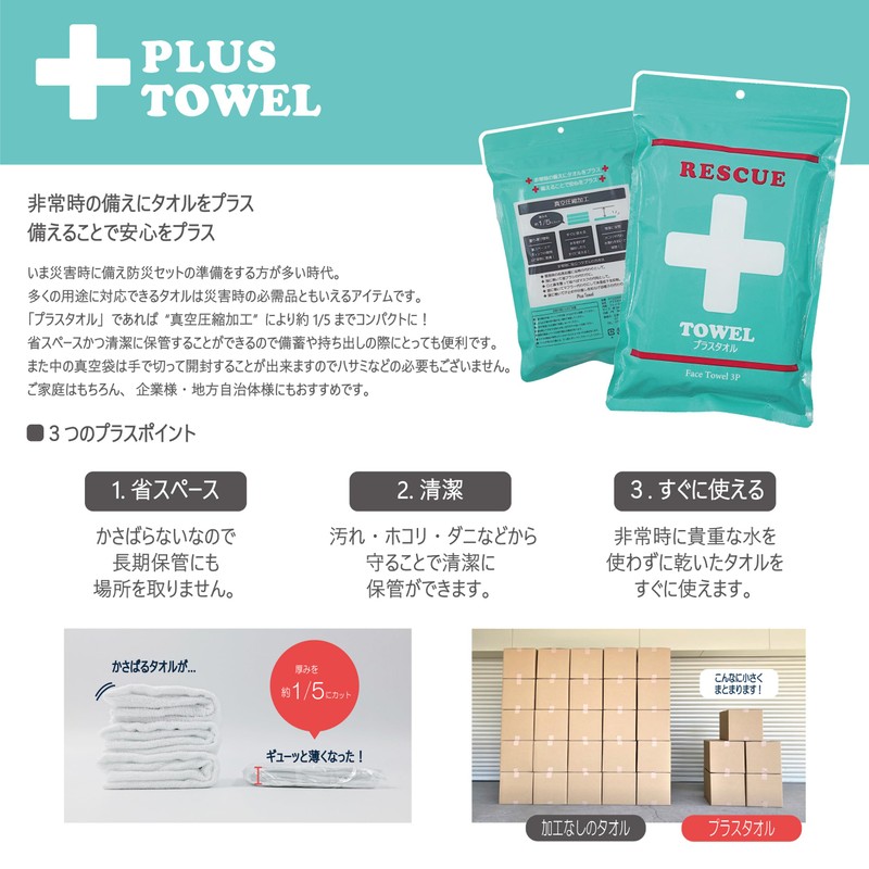 Simple Fresh (シンプルフレッシュ) Emergency Compressed Face Towel Plus Towel Approx.