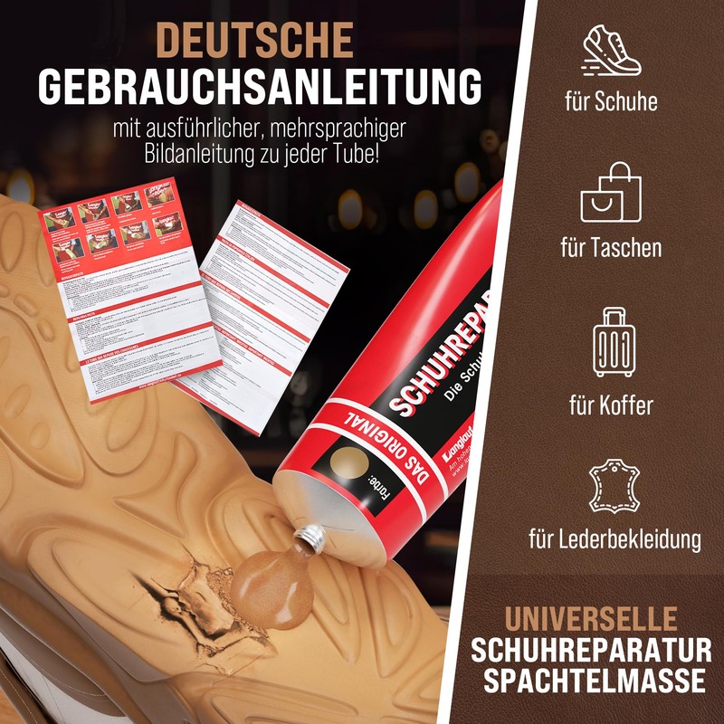 Langlauf Schuhbedarf Repair Paste Shoes and Shoe Soles, Shoe Repair