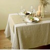 Linen & Cotton Gingham Tablecloth Estella - 100% Linen, White