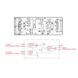 RS232 to RS485 Module, YR-8003 DC5V-30V RS232 to RS485 Bidirectional Level Converter Serial Port Conversion Module