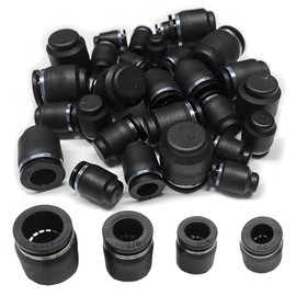 20PCS Push-in Connect Tubing Pneumatic Cap Plastic Tubing Quick Cap Plug Fitting for 1/2 3/8 5/16 1/4 Tube Air Line Fittings
