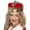 Smiffys Queens Jewelled Crown Red Fabric