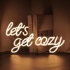 LookLight Let’s Get Cozy Neon Sign,Warm White Led Neon Light,USB