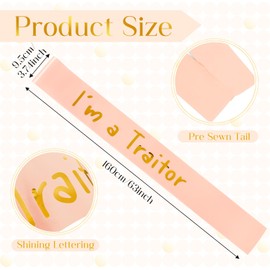 Xuniea I'm a Traitor Sash Traitor Leaving Sash New Job and Sorry Your Leaving Gifts Retirement Presents for Colleagues Women Men Farewell Party Going Away Decorations(Champagne, Gold Letter)