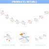 Goose Banner Baby Shower Garland Blue Plaid Bow Birthday Decorations