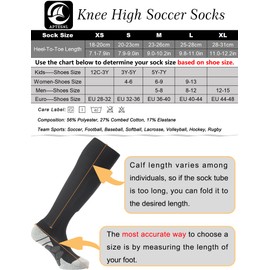 APTESOL Youth Soccer Socks Kids Knee High Team Sport Cushion Sock Women Men Long Tube Cotton Athletic Compression Socks (5-Pair White-B,Medium)