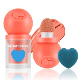 Boobeen Soft Liquid Blush Tint Cheek Blusher, Cream Blush Face Makeup with Cushion Applicator, Velvet Blush Long Lasting, Moisturizing, Leaving a Matte Dewy Makeup Look