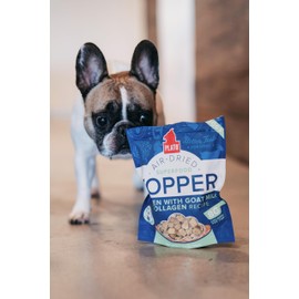PLATO Pet Treats Air Dried Dog Food Topper, Chicken with Goat Milk & Collagen Recipe, Superfood, Grain Free, Made in The USA, 5.5oz