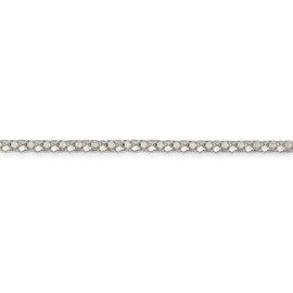 Solid 925 Sterling Silver Popcorn 2.50mm Chain Necklace - with Secure Lobster Lock Clasp 18"