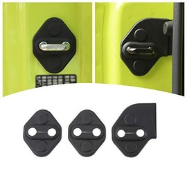 ANTC Car Door Lock Cover for Suzuki Jimny 2019+ Applicable ABS Heavy Duty Easy Installation Set of 3 Jimny Car Accessories (Black)