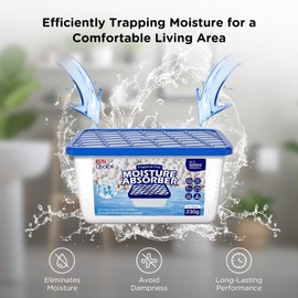 W&E Choice Moisture Absorbers, Portable Humidity Absorber Boxes for Your Bathroom, Closet & Car, Dehumidifier with Fragrance Free, 12 Pack