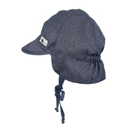 Sterntaler Baby Boys Peaked Cap Ties Neck Protection and Pattern with Sailing Boat and Anchor Motifs Hat, Blue (medium blue 365)